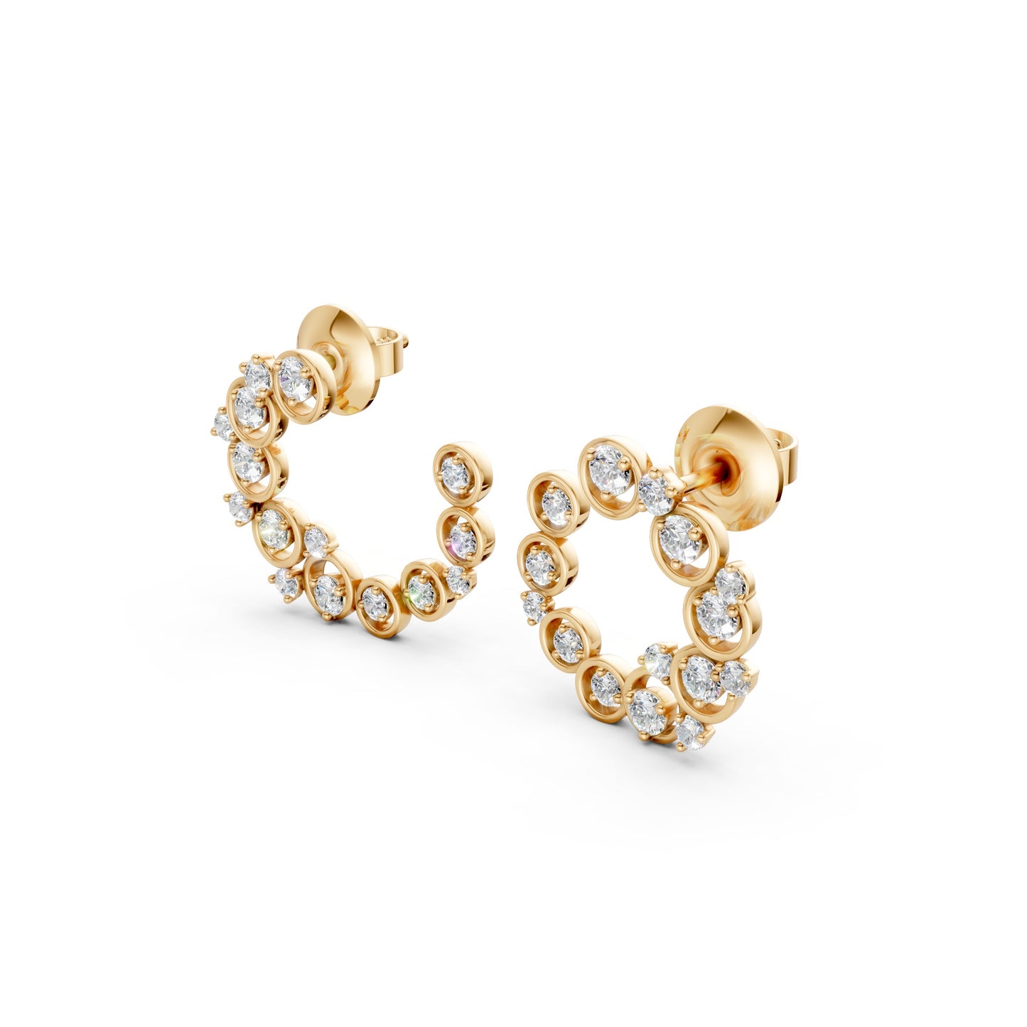 Side view revealing the curved silhouette and meticulous craftsmanship in warm yellow gold.