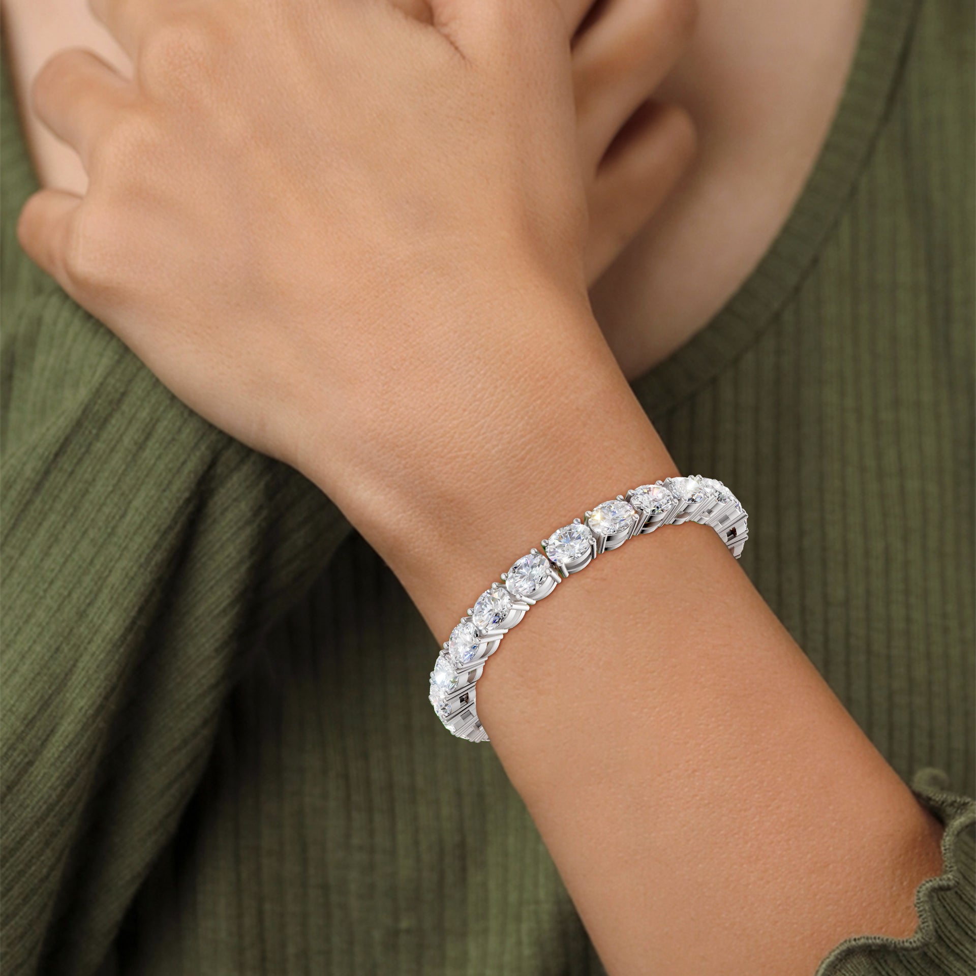 Sophisticated on the wrist, reflecting modern luxury in cool tones.
