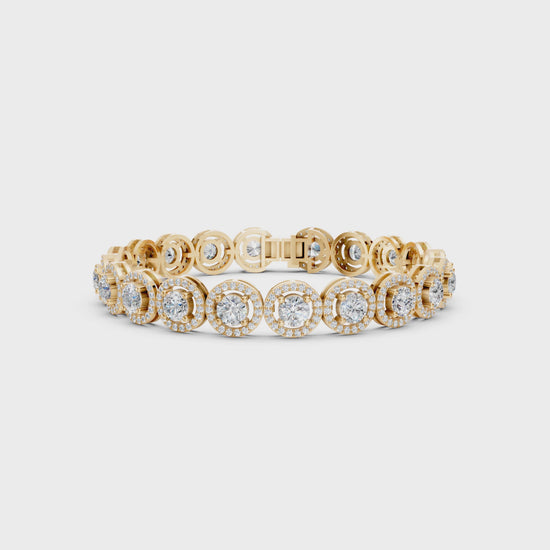 Smooth motion video capturing the brilliance and dimensional beauty of each golden halo as it catches the light.