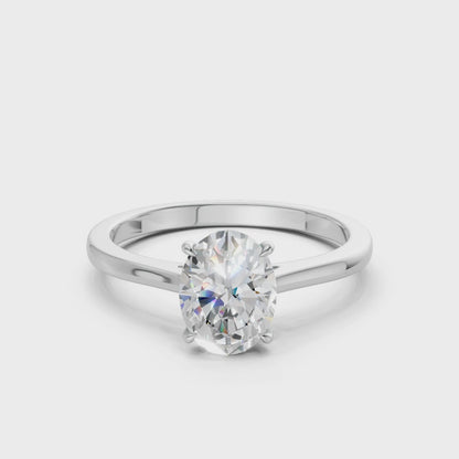 360° cinematic rotation highlighting the shimmer of each stone and the refined luster of white gold.