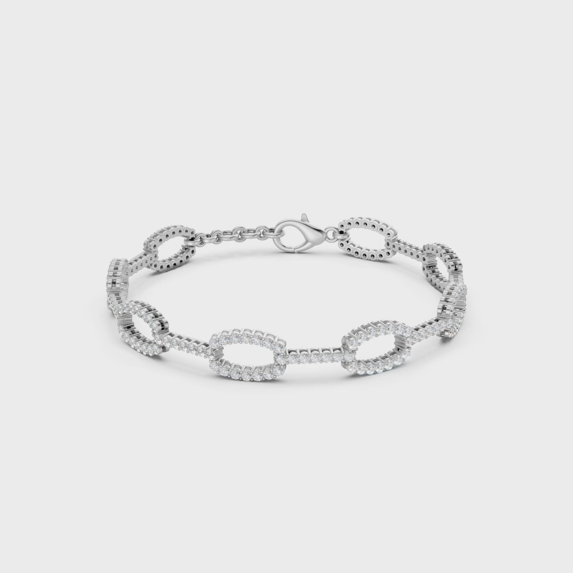 A dynamic visual rotation showcasing the contrast of delicate sparkle and sleek white gold architecture.